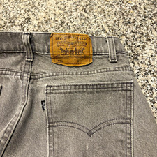 Vintage 90s Levis 505 Black Tab Jeans Mens 33x32 Grey Made In USA Rare Denim