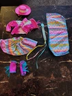 Vintage 1989 Western Fun Barbie Original Outfit Pink Cowboy Fringe Jacket Lot