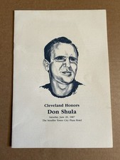1987 Don Shula Miami Dolphins Cleveland Honors Dinner Program