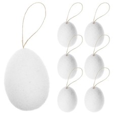  12pcs Osterdekorationen Eier hängen Ornamente Osterbaum Hängende Eieranhänger