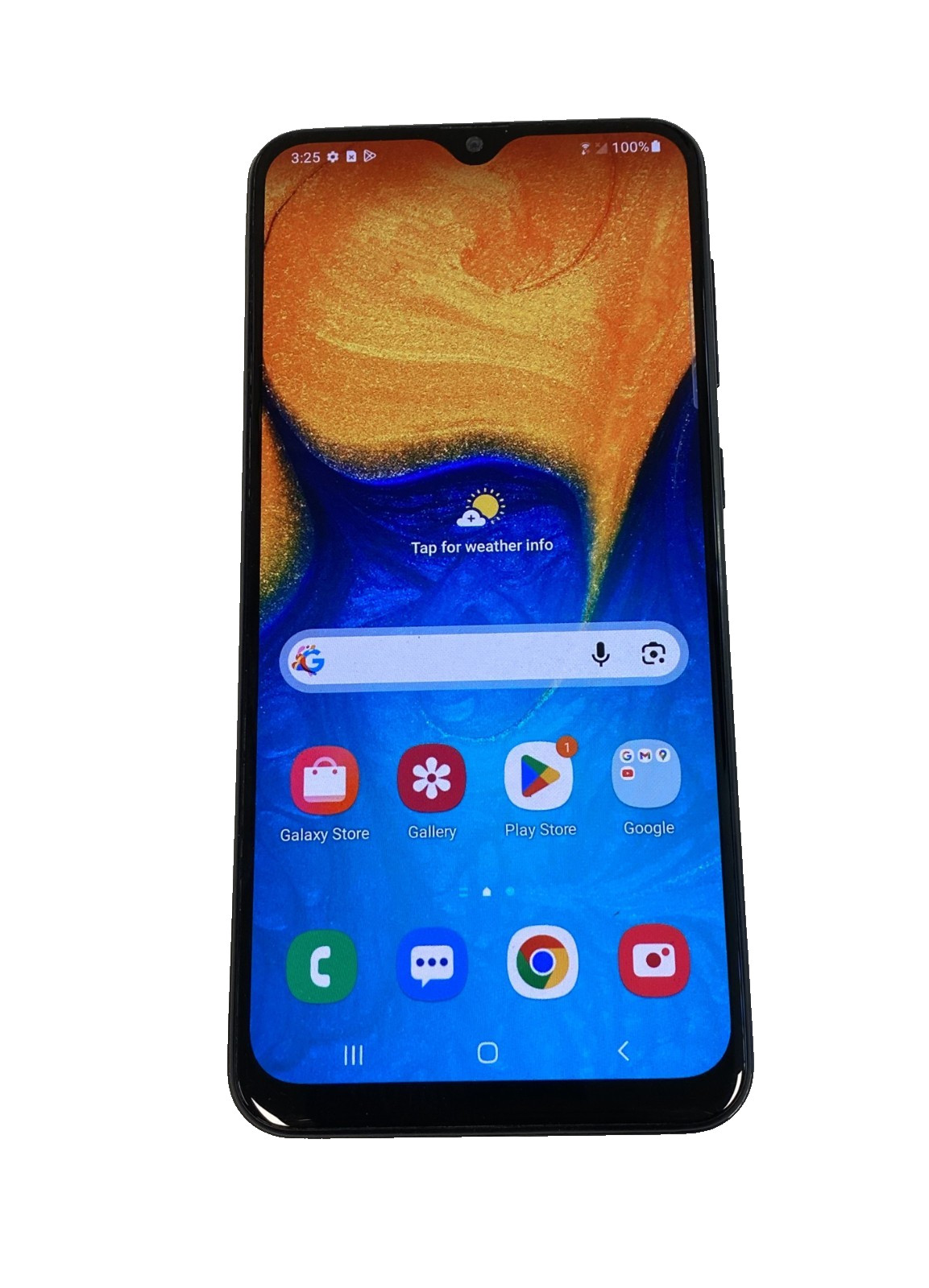 Samsung Galaxy A20 32GB SM-A205U Verizon Black - Back Panel Damage PARTS