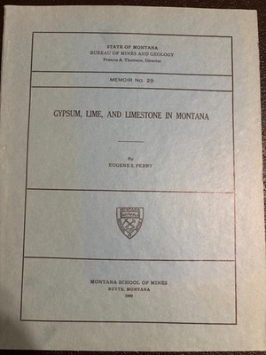 Vintage Montana Geology Books, Publications, Bulletins, Papers - Your Choice!!