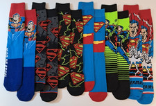 Superman Socks Men's Casual Crew Socks 6 Pairs Mens Size 8-12 Bioworld NEW