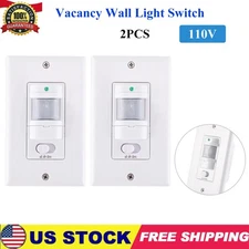 2Pcs NEW Automatic PIR Occupancy Motion Sensor Light Switch Auto On/Off Infrared