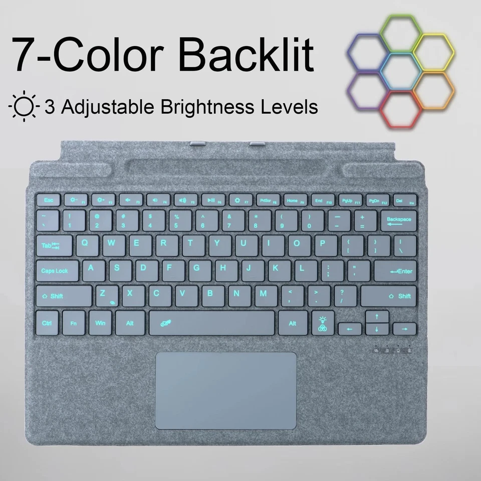 Zoof Type Cover for Microsoft Surface Pro 13 inch, Compatible with Surface - Image 3 of 4