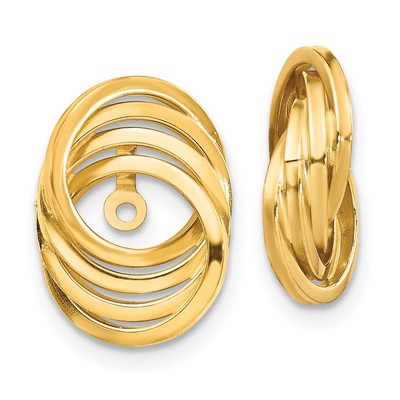 14k Polished Love Knot Earring Jackets TH226