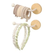 Headband Holder Stand, Adhesive Scrunchie Organizer Rack - Wall Mounted 2 White