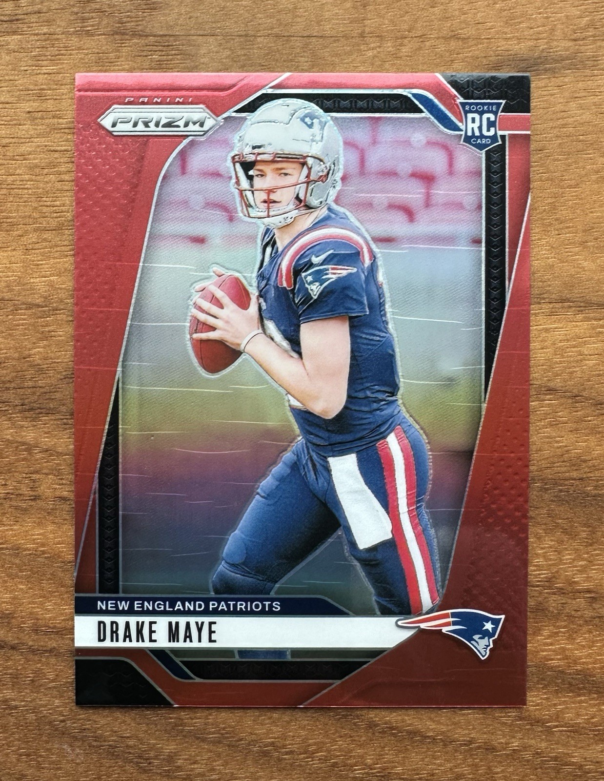2024 Panini Prizm Drake Maye Red Prizm SSP RC Rookie Patriots #329