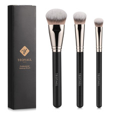 Cute Cat Paw Makeup Brush Set - 3 Pcs for Flawless Foundation Highlighting