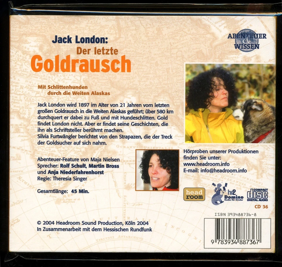 Jack LONDON★GOLDRAUSCH•Mit Schlittenhunden in Alaska★Abenteuer-Feature★CD★S. GUT - Bild 3 von 3