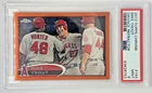 2012 Topps Chrome MIKE TROUT #144 Orange Refractor - PSA 9