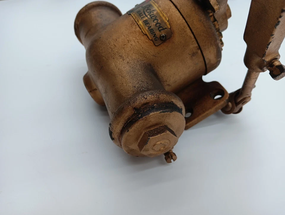 VTG Lockwood Pot Belly Industrial Door Closer Antique Decor Gold Brass - Image 4 of 4