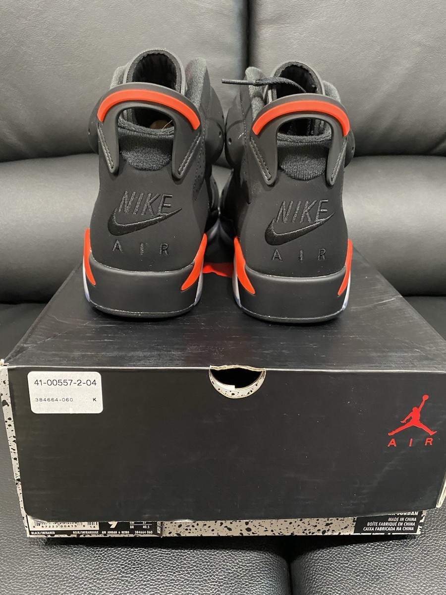 Jordan Retro 6 (VI) Black Infrared; Size 9 2019 Release BRAND NEW
