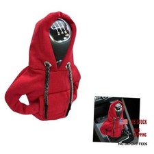 Joycourt Car Gear Shift Hoodie Auto Knob Cover - Nylon Red - 1 Pcs