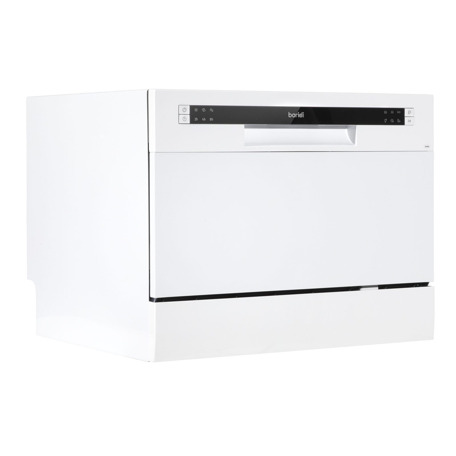 Baridi Compact Tabletop Dishwasher 6 Place Settings Low Noise 6.5L White - DH83