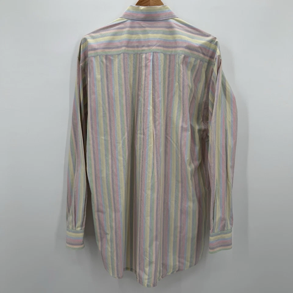 Gitman Bros Shirt Mens Size XL Multi Color Button Up Shirt Made In The USA - Image 3 of 4