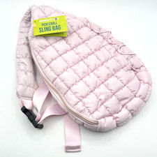New Pickle O'Joe Quilted Sling Pickleball Racket Bag Pink