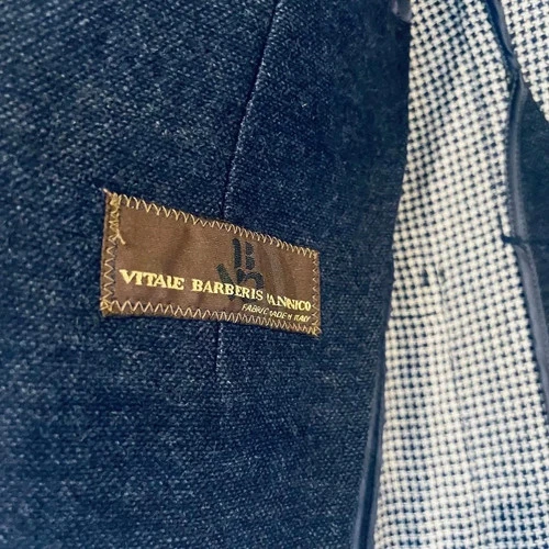 RING JACKET Vitale Barberis Canonico Wool Jacket Navy Made in Italy from Japan image 6