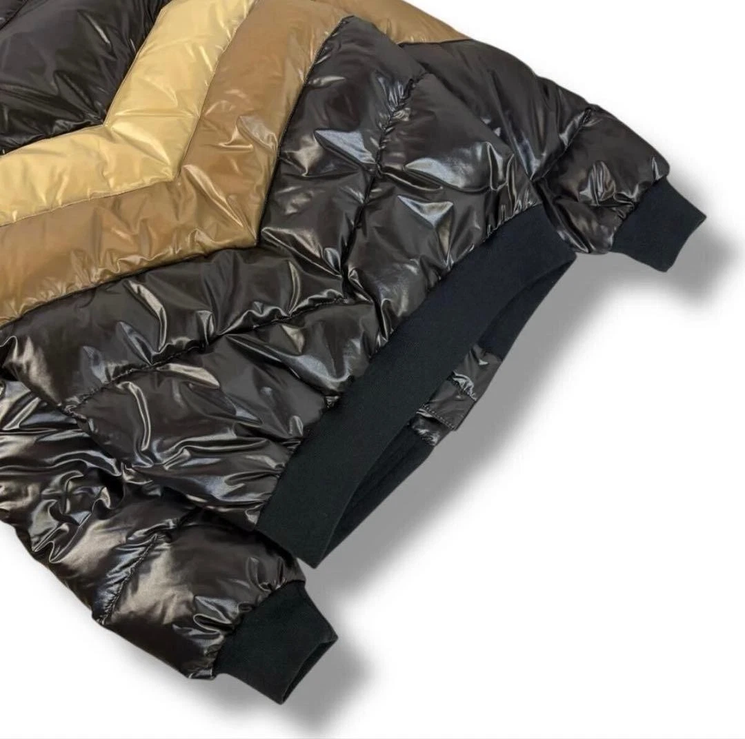 MONCLER CHINE Down Jacket Black Beige Brown Tag 2 M Men's Japan - product detail image 7
