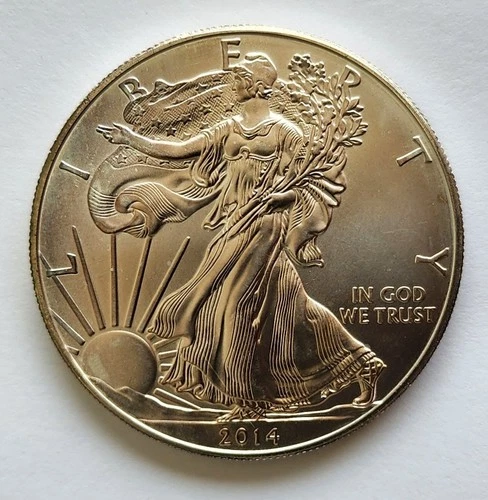 Silver Coin DOLLAR • AMERICAN SILVER EAGLE • 2014 UNC