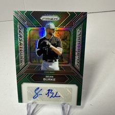 2024 Prizm Baseball Sean Burke Sensational Signatures Green Refractor Auto  SP