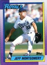 1990 Topps Jeff Montgomery #638 Kansas City Royals MLB Baseball Card Pitcher P