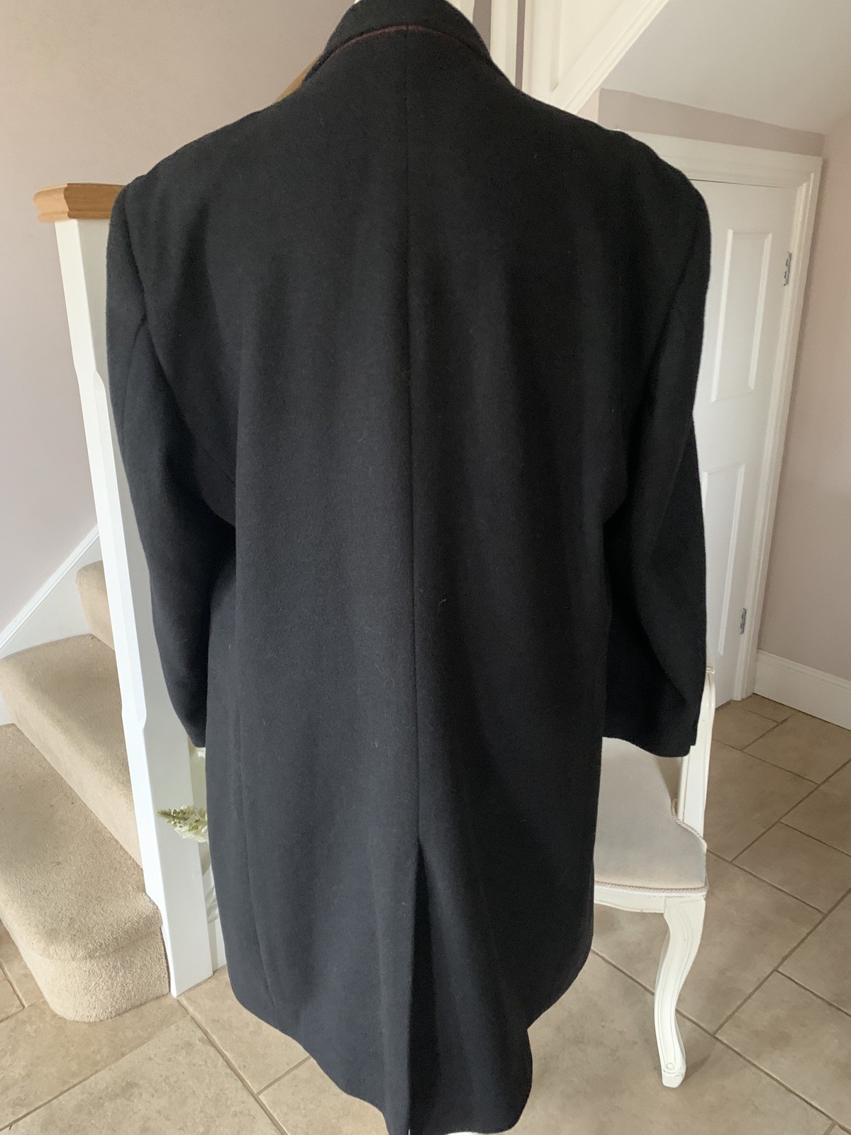 Greenwoods Men's Formal Black Cashmere Blend Long Coat 46R image 3