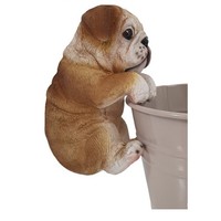 Dekofigur Bulldogge HäNgend 15 X 9,5 X 7,5 Cm Braun Weiß Dekofigur