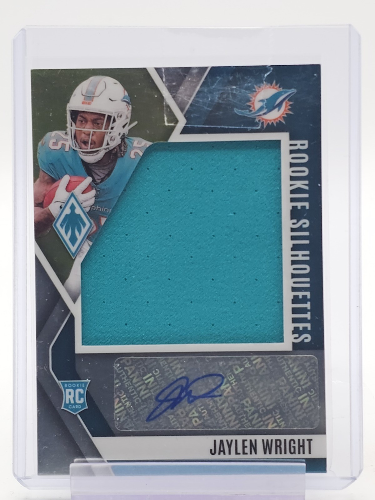 Jaylen Wright Panini Phoenix Rookie Silhouettes Autographs Relic #RSJWT Black