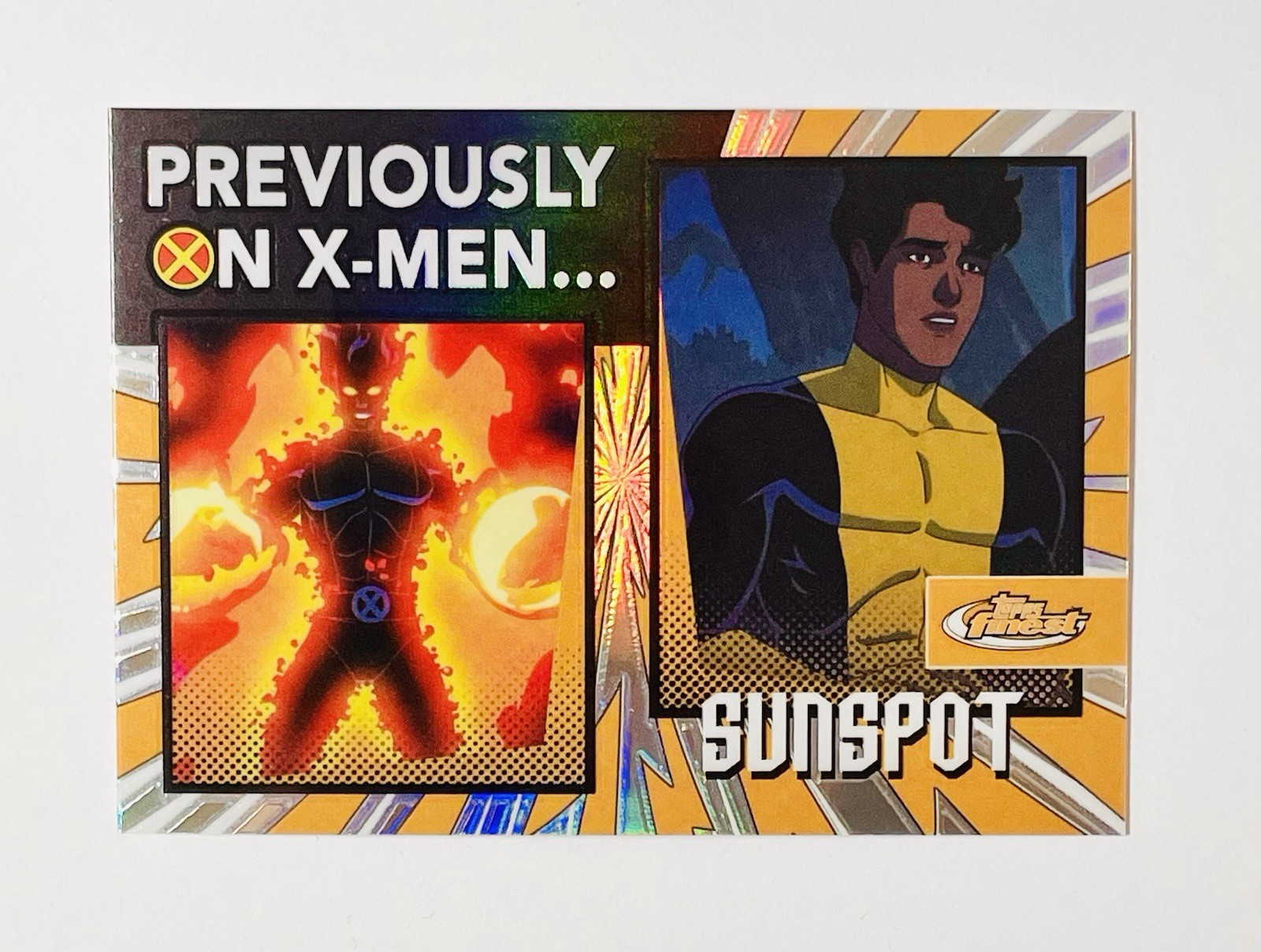 Marvel Topps Finest X-Men 97 Previously On X-Men Sunspot PO-9