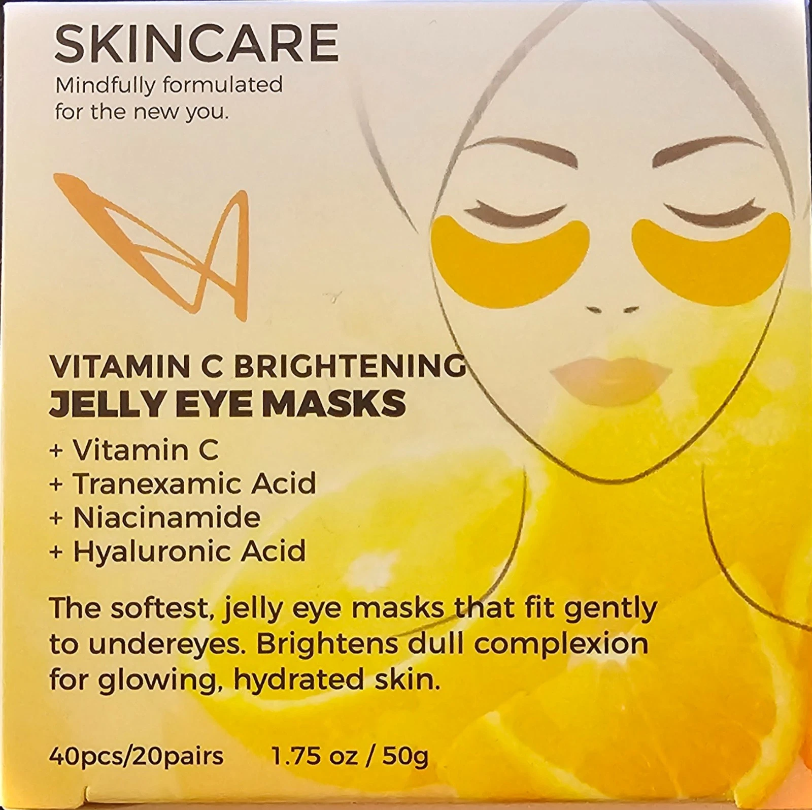LA Splash Cosmetics 🌟 VITAMIN C BRIGHTENING Jelly EYE MASKS 🌟 80 pcs /40 pairs - Picture 2 of 8