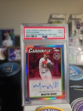 2025 Topps Chrome UPD Masyn Winn /5 Auto Red Refractor PSA 9