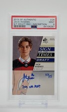 UD SP Authentic SPA SOTT Sign of the Times Draft JACK HUGHES /15 PSA 9 RARE!!