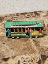Vintage Tin Toy Train Trolley Car Powell Mason Sts Municipal Railway 514