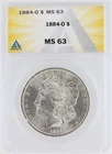 1884-O Morgan Silver Dollar ANACS MS63 S$1 New Orleans Minted No Reserve