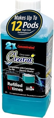 Cleanu   Automatic Shaver Cleaning Solution   33.81 Fl Oz (Pack of 1), Blue 