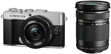 Olympus PEN E-P7 Mirrorless Digital Camera 14-42mm EZ Lens Kit Silver Black F/S