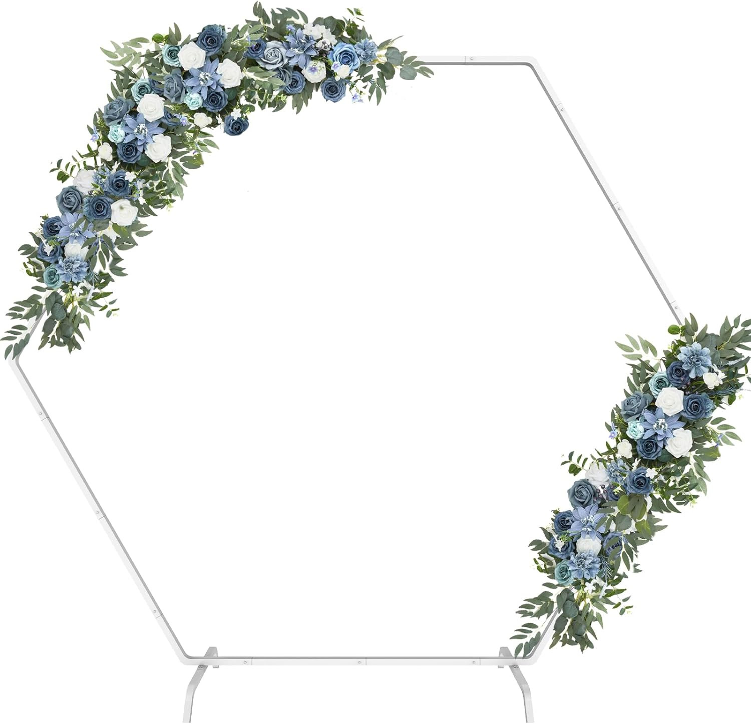 Arco Geometrico Esagonale Bianco 2.2m - Backdrop Metallo per Cerimonia