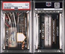 2021 TOPPS POSTSEASON PERFORMANCE AUTOGRAPH RELICS #LCA LUIS CASTILLO