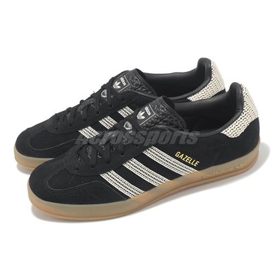 adidas Originals Gazelle Indoor W Black Beige Gum Women Casual Shoes JI2755  | eBay