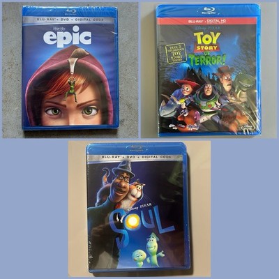 Lot of 3 Blu-Ray Movies - Soul / Epic /  Toy Story Of Terror - New Sealed
