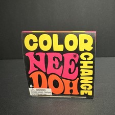 Authentic Schylling Color Change NeeDoh Squishy Squeeze Ball Yellow, NEW SEALED 