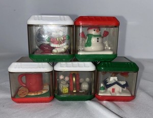 Fisher Price Peek A Boo Blocks Christmas Sensory Holidays Activity Cubes Lot 5