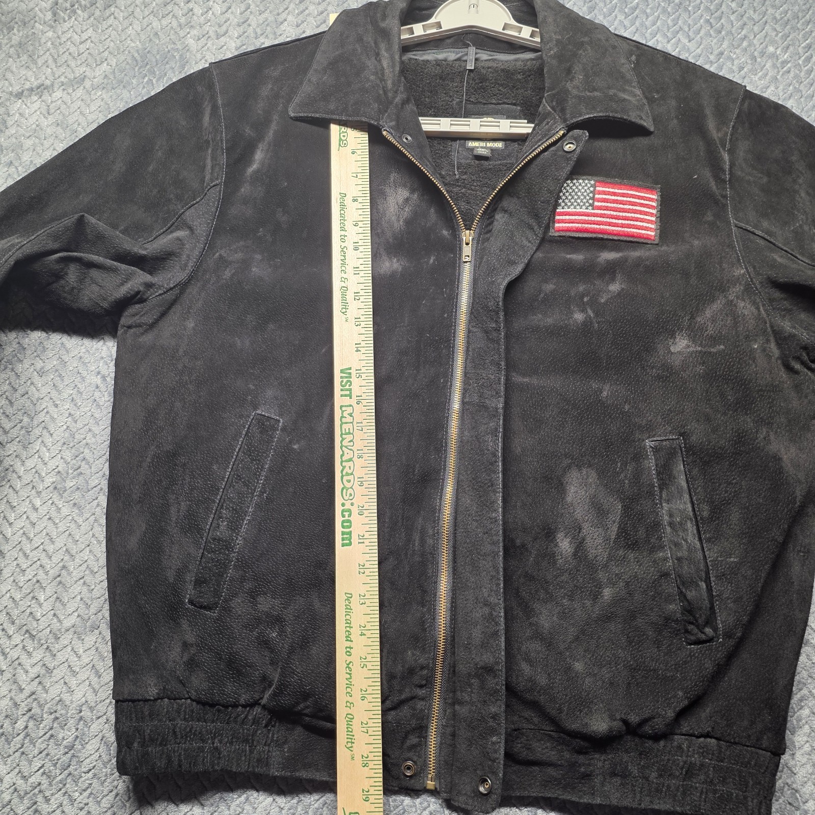 Ameri Mode Men’s XXL Black Suede Leather Motorcyc… - image 10