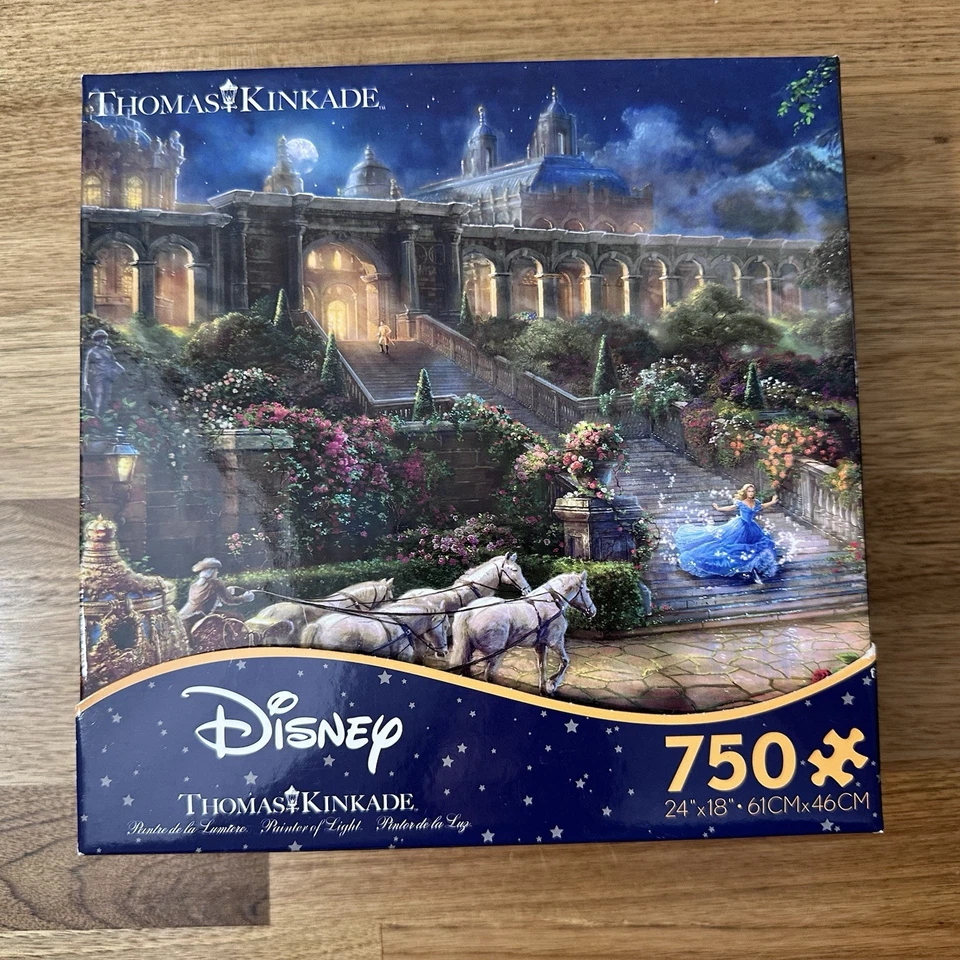 Disney Thomas Kinkade; Snow White, Pinocchio, Aladdin, Cinderella, Beauty/Beast - Image 3 of 4