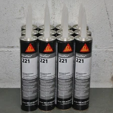 EXPIRED 03/2025 - (12) Sika Black Polyurethane Sealant Adhesive 221, 10.1 oz