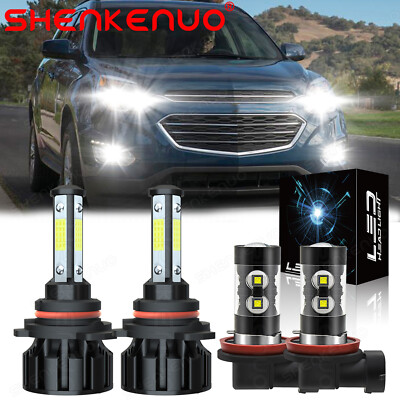 For 2019 2020 Chevy Equinox LED Headlight Hi/Low Beam + H11 Fog Bulbs Kit White