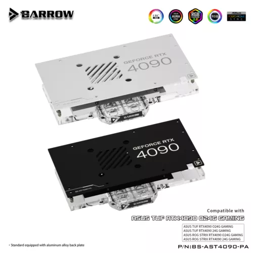 Barrow GPU Water Block for ASUS TUF GeForce RTX4090 24G /O24G GAMING w/backplate