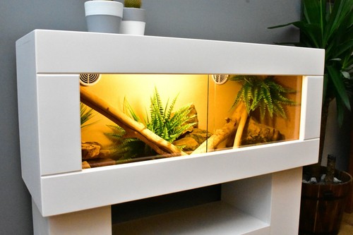 3ft Modern Reptile Vivarium with High Display Stand - LED Light Included - Picture 3 of 5