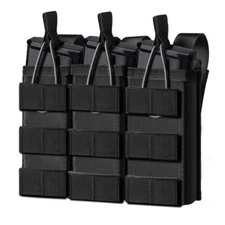 Tactical Molle Vest Magazine Pouch Triple Open Top Bag for 5.56/.223 Magazines